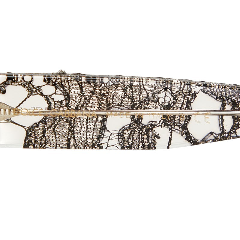 ドルチェアンドガッバーナ レースプリント サングラス DG4320 ブラック シルバー プラスチック レディース DOLCE&GABBANA 【中古】