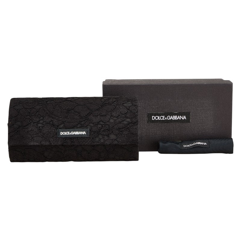 ドルチェアンドガッバーナ レースプリント サングラス DG4320 ブラック シルバー プラスチック レディース DOLCE&GABBANA 【中古】
