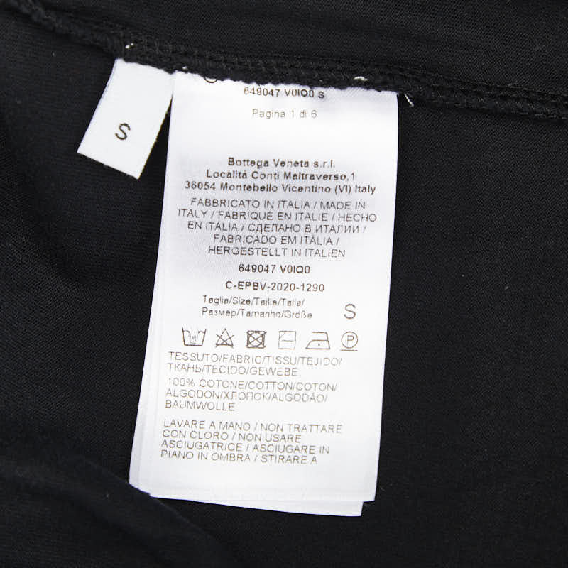 ボッテガヴェネタ 半袖Ｔシャツ サイズ:S V0IQ0 ブラック コットン メンズ BOTTEGAVENETA 【中古】