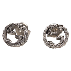 グッチ インターロッキングG アラベスク ピアス 239010 SV925 シルバー レディース GUCCI 【中古】