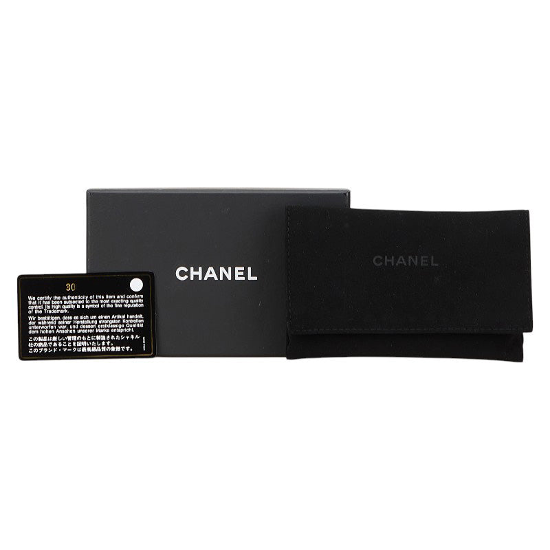 シャネル マトラッセ ココマーク コインケース 小銭入れ ブルー キャビアスキン レディース CHANEL 【中古】