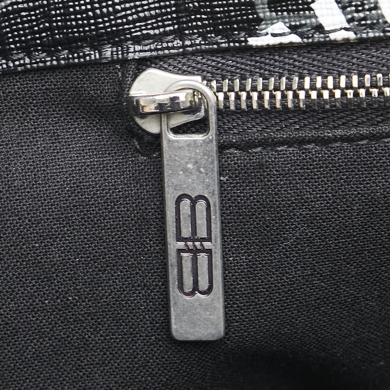 バレンシアガ ロゴ トートバッグ ハンドバッグ ブラック PVC レザー レディース BALENCIAGA 【中古】