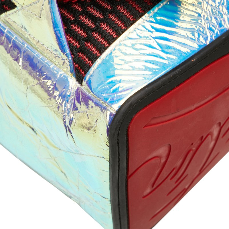 クリスチャンルブタン Backloubi バックルビ ホログラム スタッズ リュック バックパック シルバー オーロラ レザー レディース Christian Louboutin 【中古】