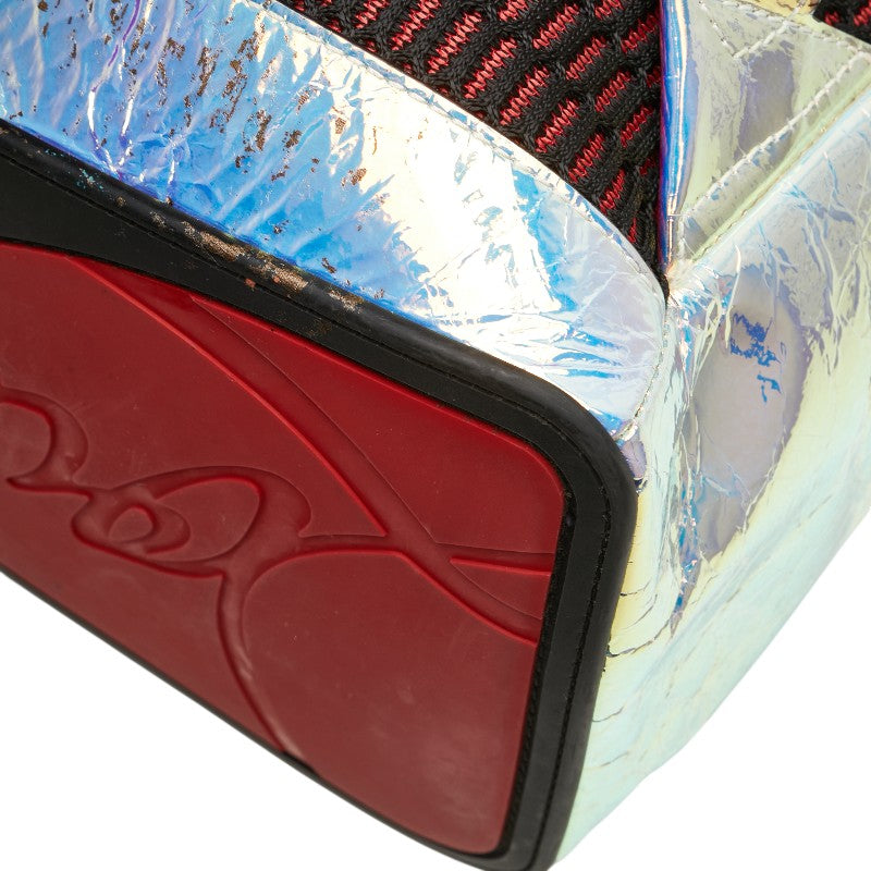 クリスチャンルブタン Backloubi バックルビ ホログラム スタッズ リュック バックパック シルバー オーロラ レザー レディース Christian Louboutin 【中古】
