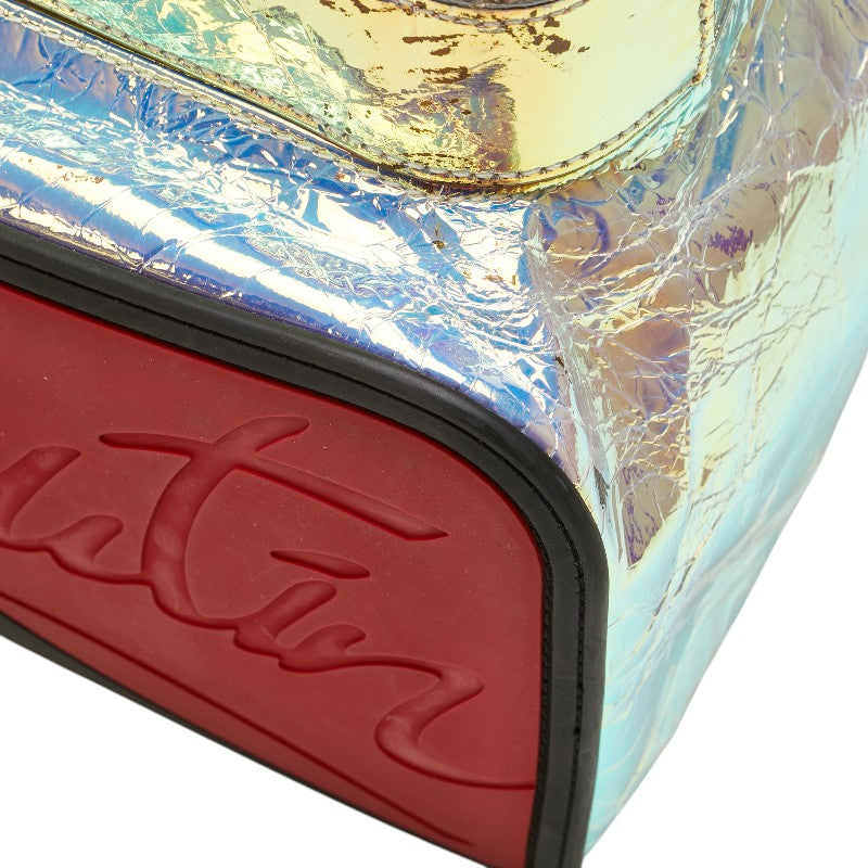 クリスチャンルブタン Backloubi バックルビ ホログラム スタッズ リュック バックパック シルバー オーロラ レザー レディース Christian Louboutin 【中古】