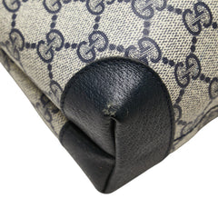 グッチ GGスプリーム オールドグッチ トートバッグ 002 58 0054 ベージュ ネイビー PVC レザー レディース GUCCI 【中古】