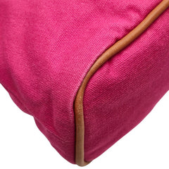 エルメス ボリード ポーチMM ポーチ ピンク ブラウン キャンバス レザー レディース HERMES 【中古】