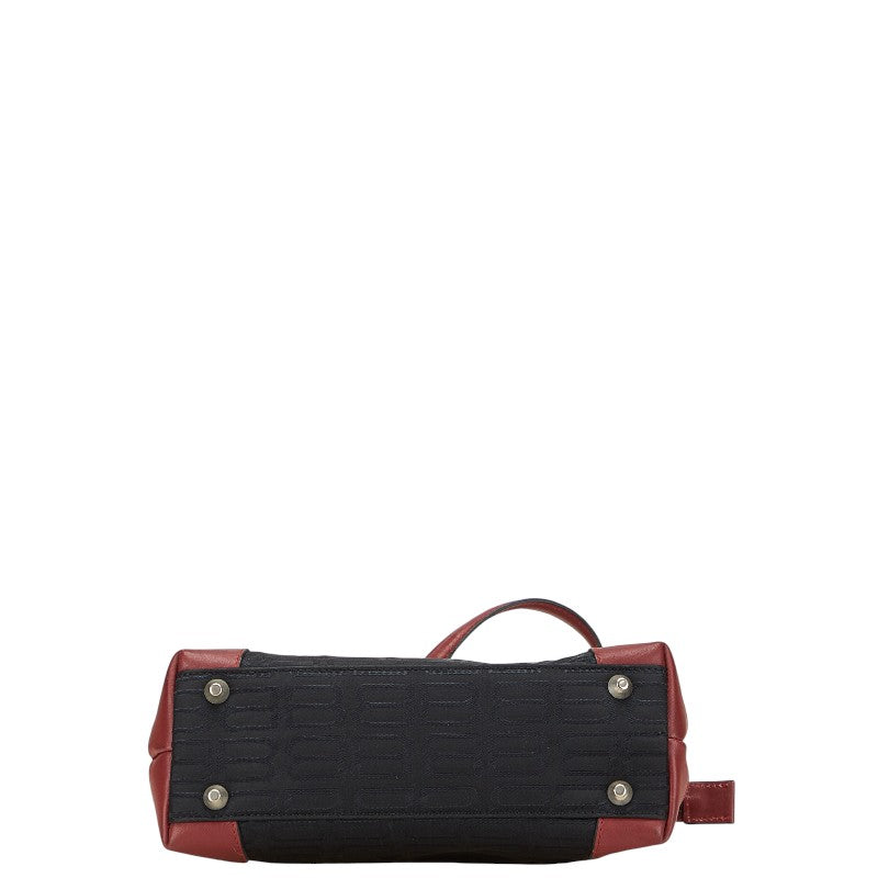 バレンシアガ ミニハンドバッグ ブラック レッド ナイロン レザー レディース BALENCIAGA 【中古】