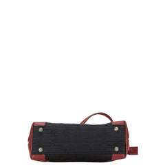 バレンシアガ ミニハンドバッグ ブラック レッド ナイロン レザー レディース BALENCIAGA 【中古】