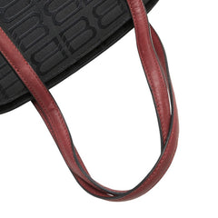 バレンシアガ ミニハンドバッグ ブラック レッド ナイロン レザー レディース BALENCIAGA 【中古】
