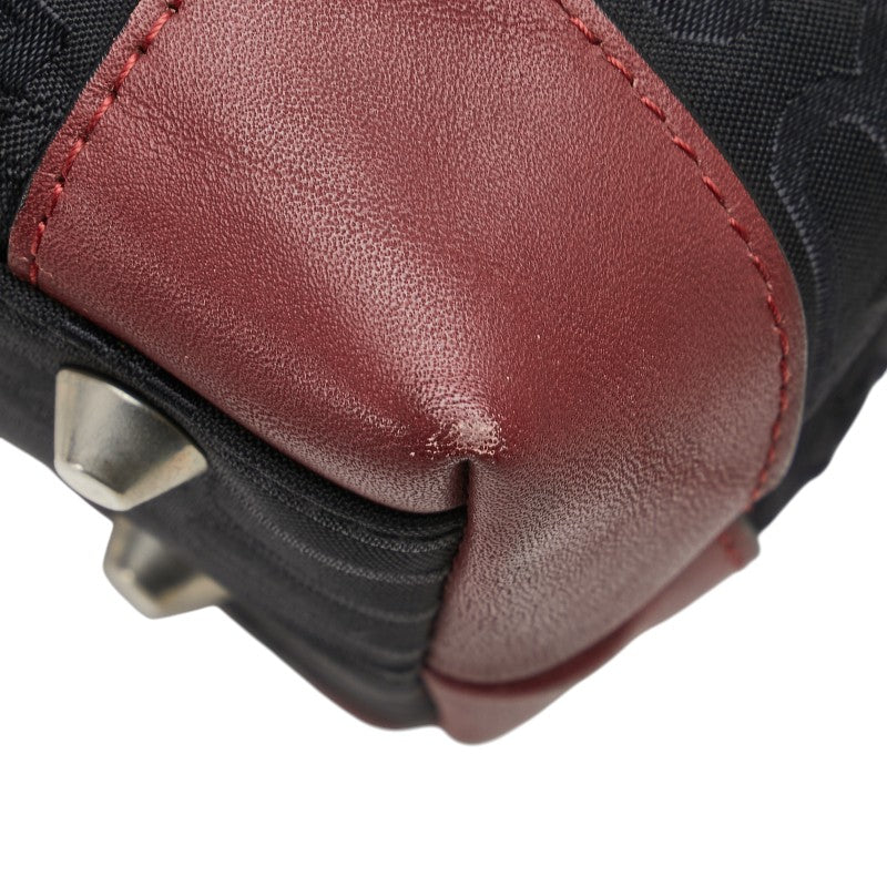 バレンシアガ ミニハンドバッグ ブラック レッド ナイロン レザー レディース BALENCIAGA 【中古】