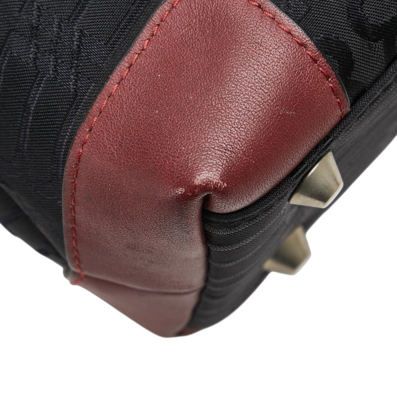 バレンシアガ ミニハンドバッグ ブラック レッド ナイロン レザー レディース BALENCIAGA 【中古】