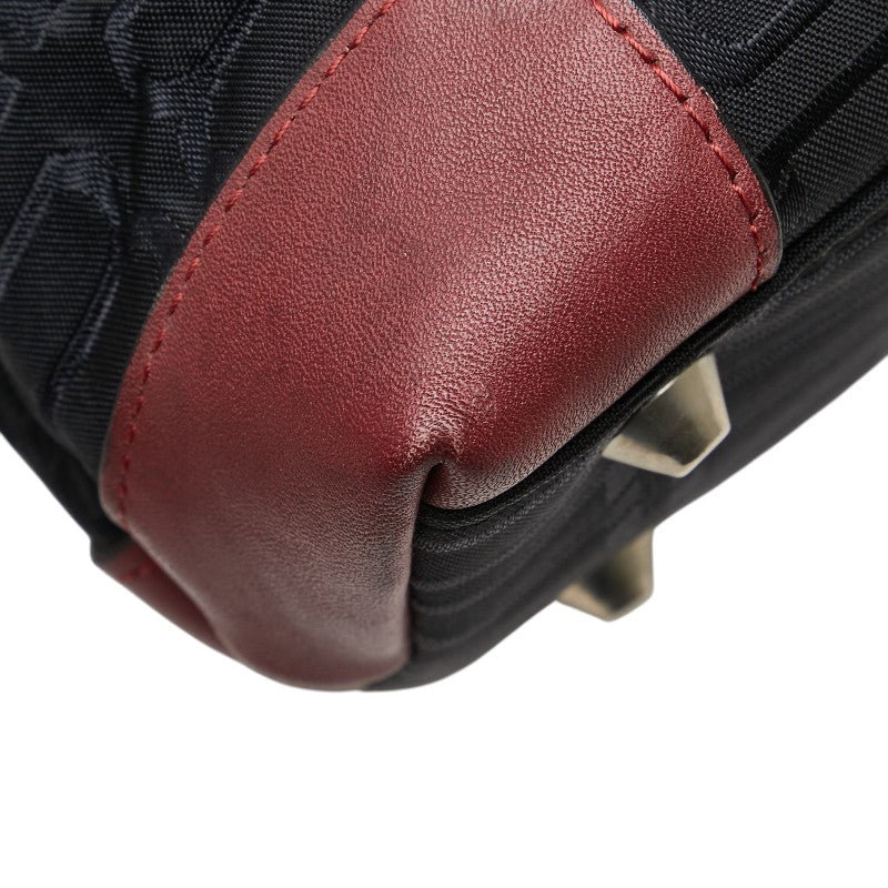 バレンシアガ ミニハンドバッグ ブラック レッド ナイロン レザー レディース BALENCIAGA 【中古】