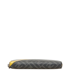 フェンディ ズッカ ラウンドファスナー 長財布 7M0210 ブラック PVC レザー レディース FENDI 【中古】