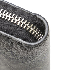 フェンディ ズッカ ラウンドファスナー 長財布 7M0210 ブラック PVC レザー レディース FENDI 【中古】