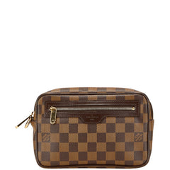 ルイ ヴィトン ダミエ ポシェット ビエ マカオ セカンドバッグ N61739 ブラウン PVC レザー レディース LOUIS VUITTON 【中古】