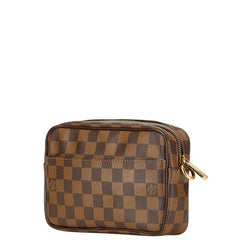 ルイ ヴィトン ダミエ ポシェット ビエ マカオ セカンドバッグ N61739 ブラウン PVC レザー レディース LOUIS VUITTON 【中古】