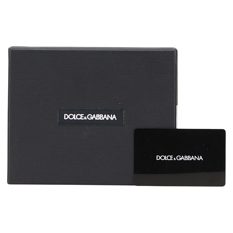 ドルチェアンドガッバーナ DGロゴ カードケース フラグメントケース ブラック カーフレザー レディース DOLCE&GABBANA 【中古】