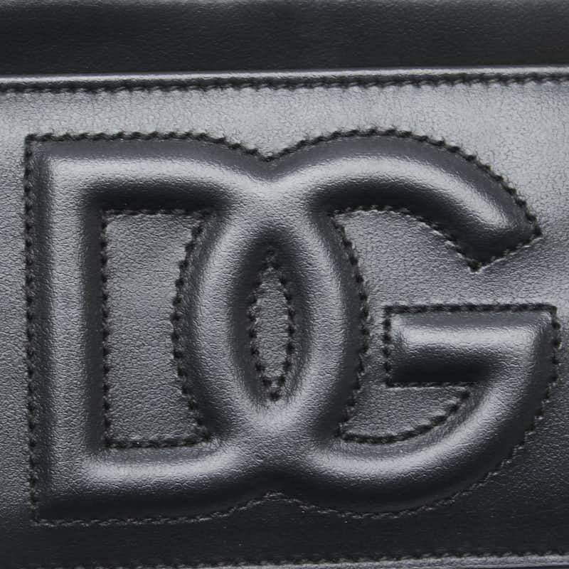 ドルチェアンドガッバーナ DGロゴ カードケース フラグメントケース ブラック カーフレザー レディース DOLCE&GABBANA 【中古】