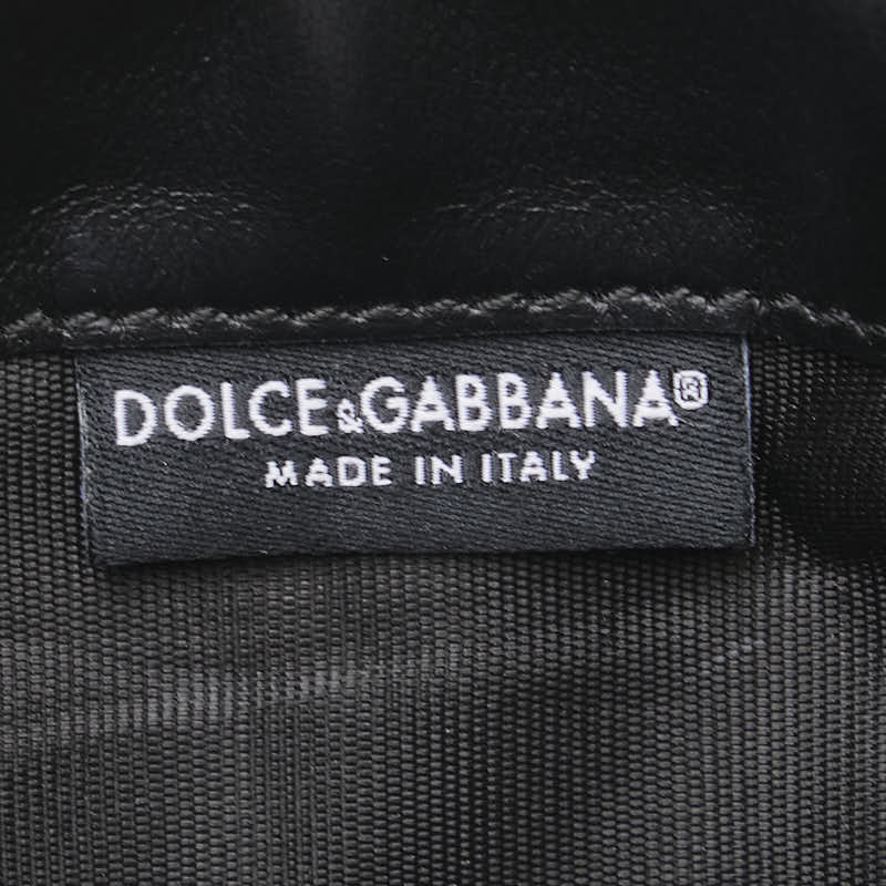 ドルチェアンドガッバーナ DGロゴ カードケース フラグメントケース ブラック カーフレザー レディース DOLCE&GABBANA 【中古】