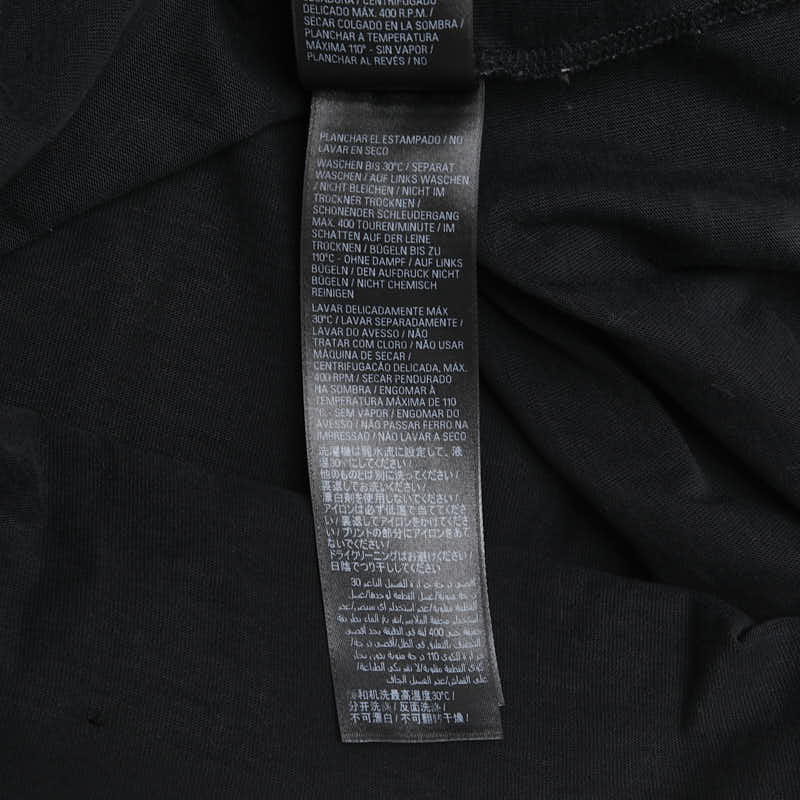 バレンシアガ 23SS ヘビーメタルロゴ ダメージ加工 ロングスリーブ 長袖Ｔシャツ サイズ:1 ブラック コットン メンズ BALENCIAGA 【中古】