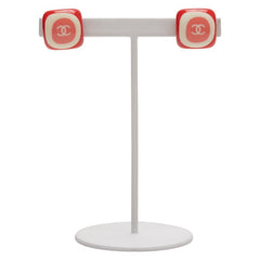 シャネル ココマーク ピアス ゴールド レッド メッキ レディース CHANEL 【中古】