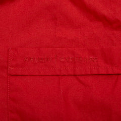 アルマーニエクスチェンジ ボタンダウン 半袖シャツ サイズ：M レッド コットン メンズ ARMANI EXCHANGE 【中古】
