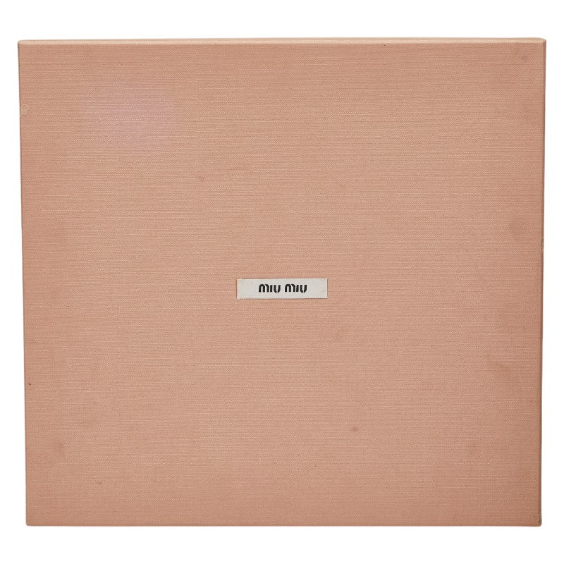 ミュウミュウ ブーツ サイズ：37.5 ブラウン レザー レディース MIUMIU 【中古】