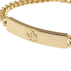 ディオール CDロゴプレート 喜平チェーン ブレスレット ゴールド メッキ レディース Dior 【中古】