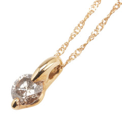 K18YG イエローゴールド ダイヤ0.3ct ネックレス レディース 【中古】