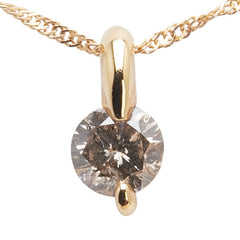 K18YG イエローゴールド ダイヤ0.3ct ネックレス レディース 【中古】