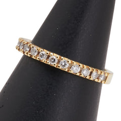 K18YG イエローゴールド ダイヤ0.50ct フルエタニティ リング 指輪 レディース 11号 【中古】
