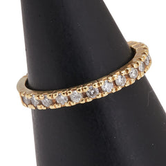 K18YG イエローゴールド ダイヤ0.50ct フルエタニティ リング 指輪 レディース 11号 【中古】