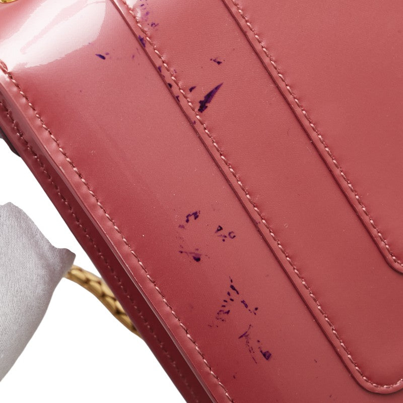 ブルガリ セルペンティ フォーエバー チェーン ショルダーバッグ ピンク ゴールド エナメル レディース BVLGARI 【中古】