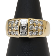 K18YG イエローゴールド ダイヤ1.01ct リング 指輪 レディース 10号 【中古】