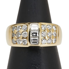 K18YG イエローゴールド ダイヤ1.01ct リング 指輪 レディース 10号 【中古】