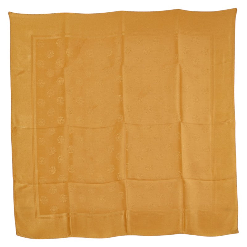 シャネル フラワー 花 モチーフ スカーフ ゴールド シルク レディース CHANEL 【中古】