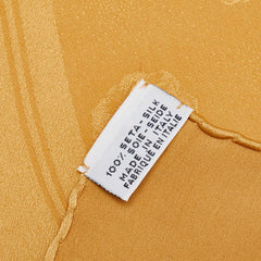 シャネル フラワー 花 モチーフ スカーフ ゴールド シルク レディース CHANEL 【中古】