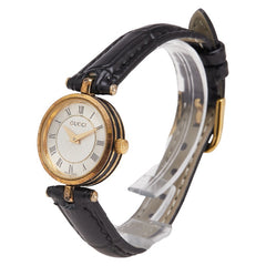 グッチ ベルト(社外品) 腕時計 2040L クオーツ シルバー文字盤 メッキ レザー レディース GUCCI 【中古】