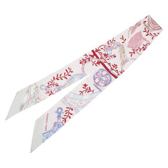 エルメス ツイリー Etriers Remix 鐙 リミックス スカーフ ピンク マルチカラー シルク レディース HERMES 【中古】