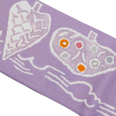 エルメス ツイリー ISOLA DI PRIMAVERA 春の島 スカーフ パープル マルチカラー シルク レディース HERMES 【中古】