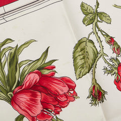 エルメス カレ90 Quai aux Fleurs 花咲く海岸通り スカーフ ホワイト マルチカラー シルク レディース HERMES 【中古】