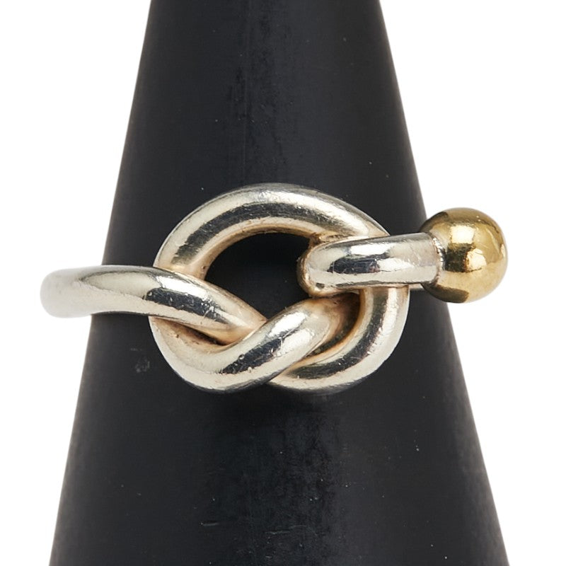 ティファニー ラブノット リング 指輪 シルバー ゴールド SV925 シルバー K18YG イエローゴールド レディース TIFFANY&Co. 【中古】