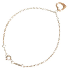 ティファニー オープンハート エルサペレッティ ブレスレット シルバー ゴールド SV925 シルバー K18YG イエローゴールド レディース TIFFANY&Co. 【中古】