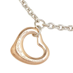 ティファニー オープンハート エルサペレッティ ブレスレット シルバー ゴールド SV925 シルバー K18YG イエローゴールド レディース TIFFANY&Co. 【中古】