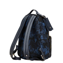 ヴァレンティノ スタッズ リュック バッグパック ネイビー ブラック ナイロン レディース VALENTINO 【中古】