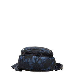 ヴァレンティノ スタッズ リュック バッグパック ネイビー ブラック ナイロン レディース VALENTINO 【中古】