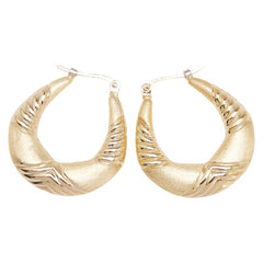 ウノアエレ K18YG イエローゴールド フープ ピアス レディース UNOAERRE 【中古】