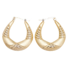 ウノアエレ K18YG イエローゴールド フープ ピアス レディース UNOAERRE 【中古】