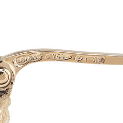 ウノアエレ K18YG イエローゴールド フープ ピアス レディース UNOAERRE 【中古】